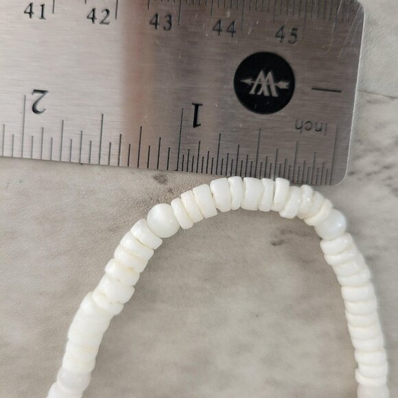 Vintage Heishi Shell Bead Necklace 7 Inch Surfer Beach‎ Boho Jewelry - Picture 9 of 9